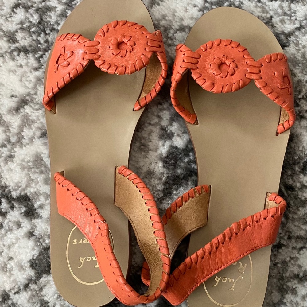 Worn twice, Jack Rogers sandals. Salmon, size 8